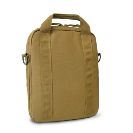 Back view of the Khaki Type S-4 Tablet Courier by Skooba Design.
