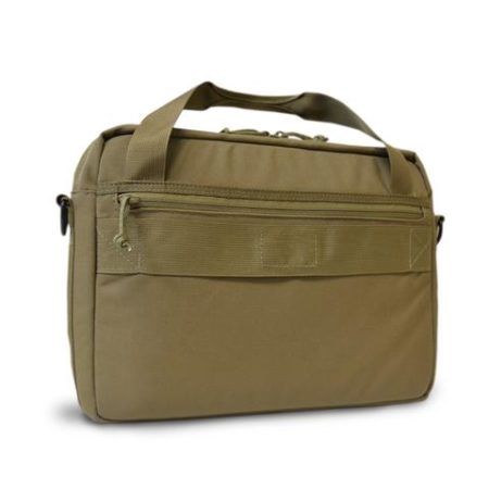 Back view of the Khaki Type S-4 Laptop Brief by Skooba Design