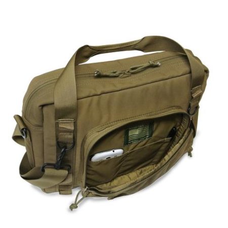 Top view of the Khaki Type S-4 Laptop Brief by Skooba Design