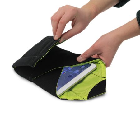 Skoobaa Design's small 12 inch Skooba Wrap, part number 890312, person wrapping a small tablet.
