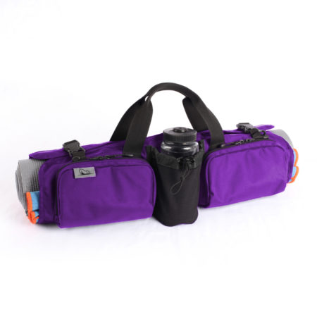Angled view of the amethyst roll pack by HotDog Yoga. item number HD105