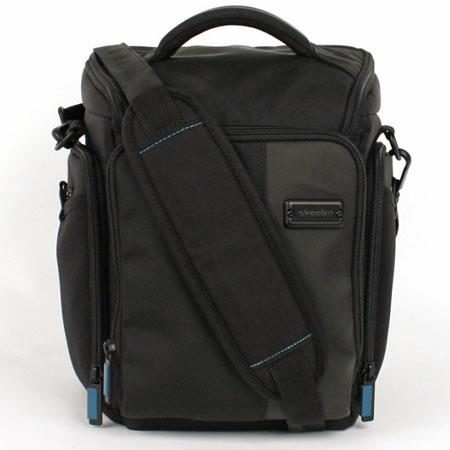 Closed front view of V.3 Photo/Tablet Traveler with strap folded in front by Skooba Design.