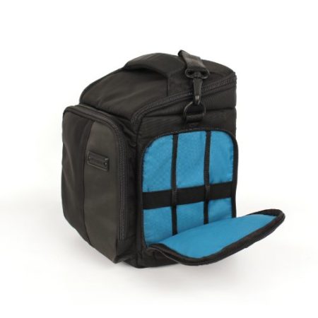 Side view of V.3 Photo/Tablet Traveler with opened zipper by Skooba Design.
